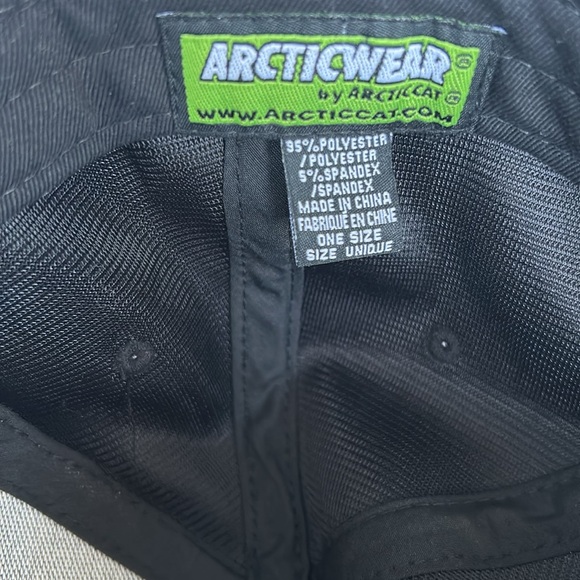 Team Arctic Arcticcat Baseball Style Adjustable Reflective Black Cap - Picture 6 of 9